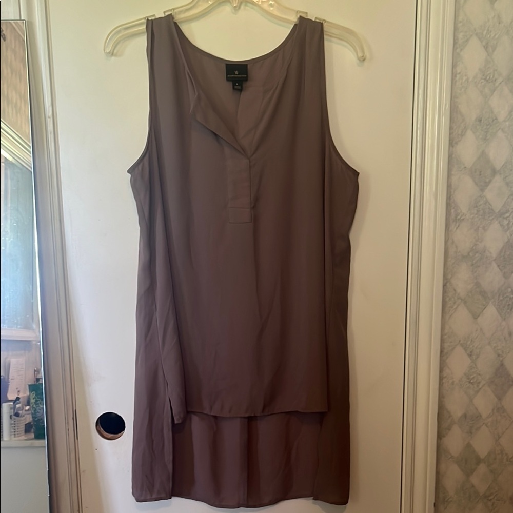 Worthington Asymmetrical Brown Tunic Top